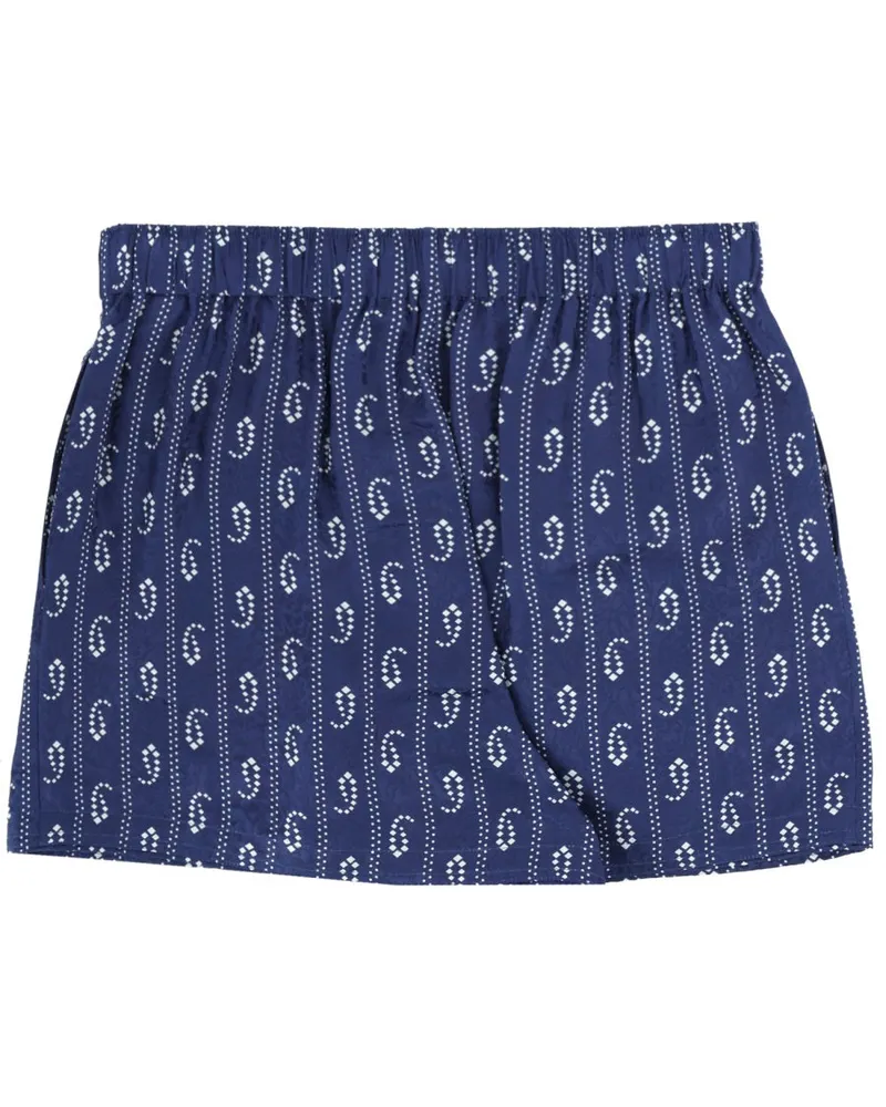 Tory Burch Camp Bermudas — Blue Blue