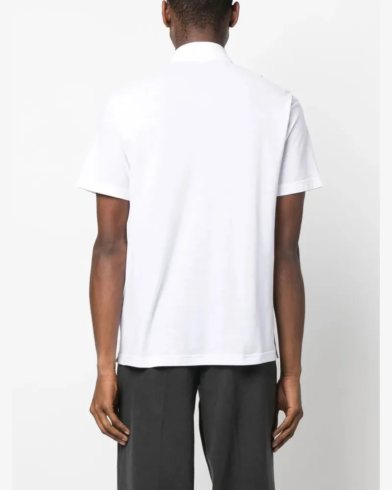 Herno Men's Short-Sleeved Polo Shirt Ss26 M White