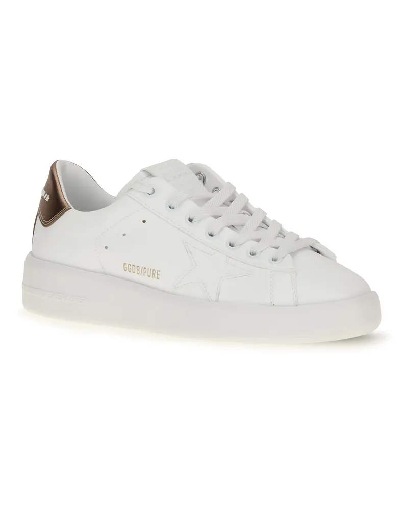 Golden Goose Women's Sneakers Pure Star White-Bronze Calf Leather Trainers White/bronze White