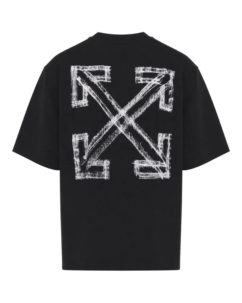 OFF-WHITE Men's T-Shirt Crewneck Black Cotton T-Shirts And Polos Black