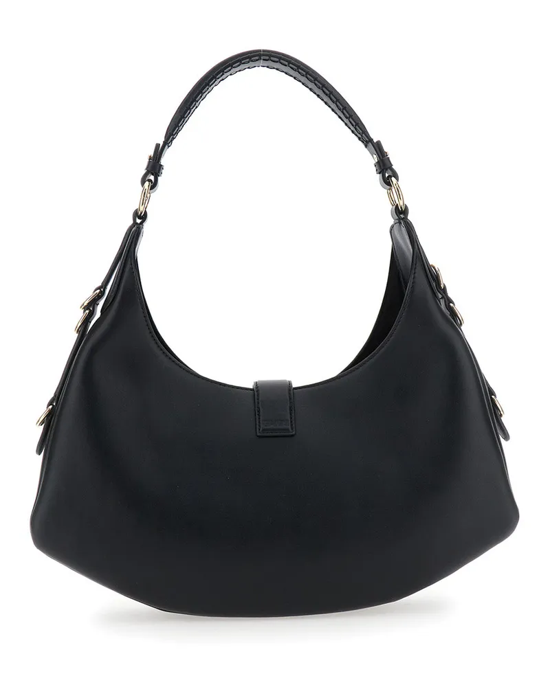 Ganni Women's Shoulder Bag Kat Small Black Leather Black