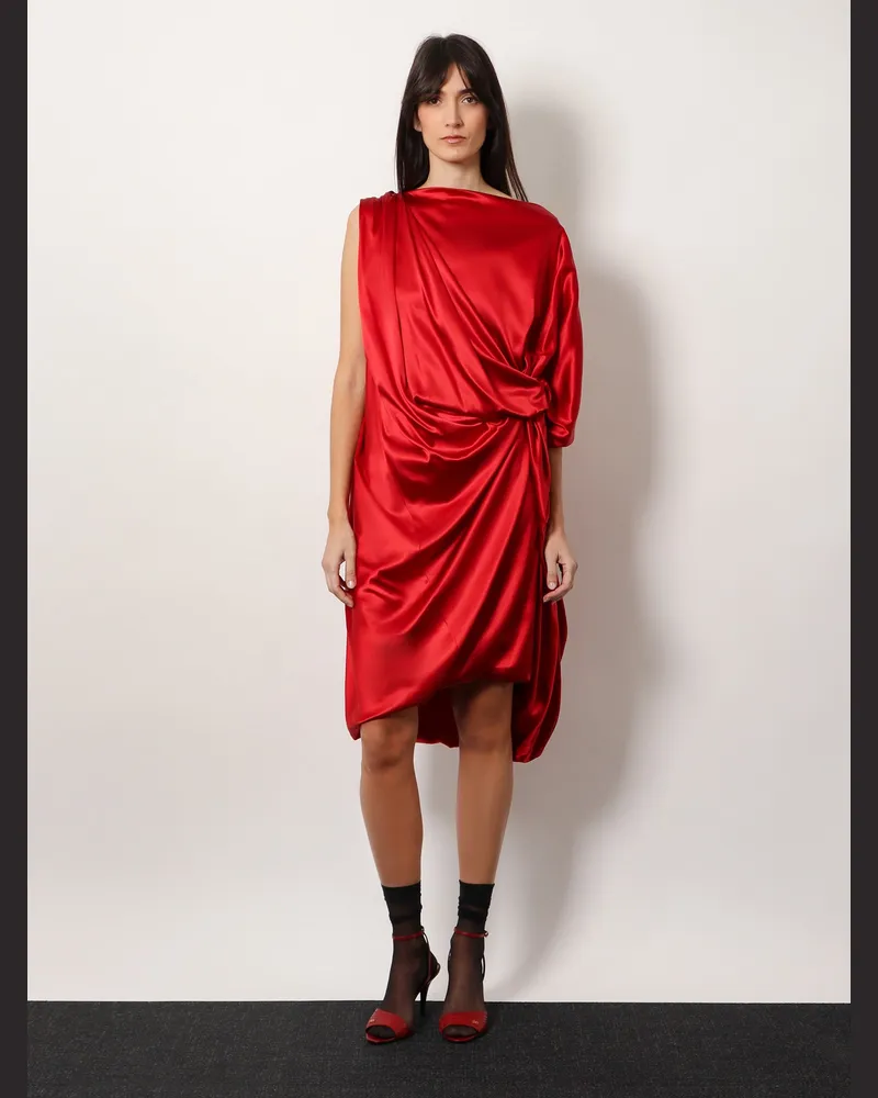 Dries van Noten Women's Dress Dalant Silk Red Red