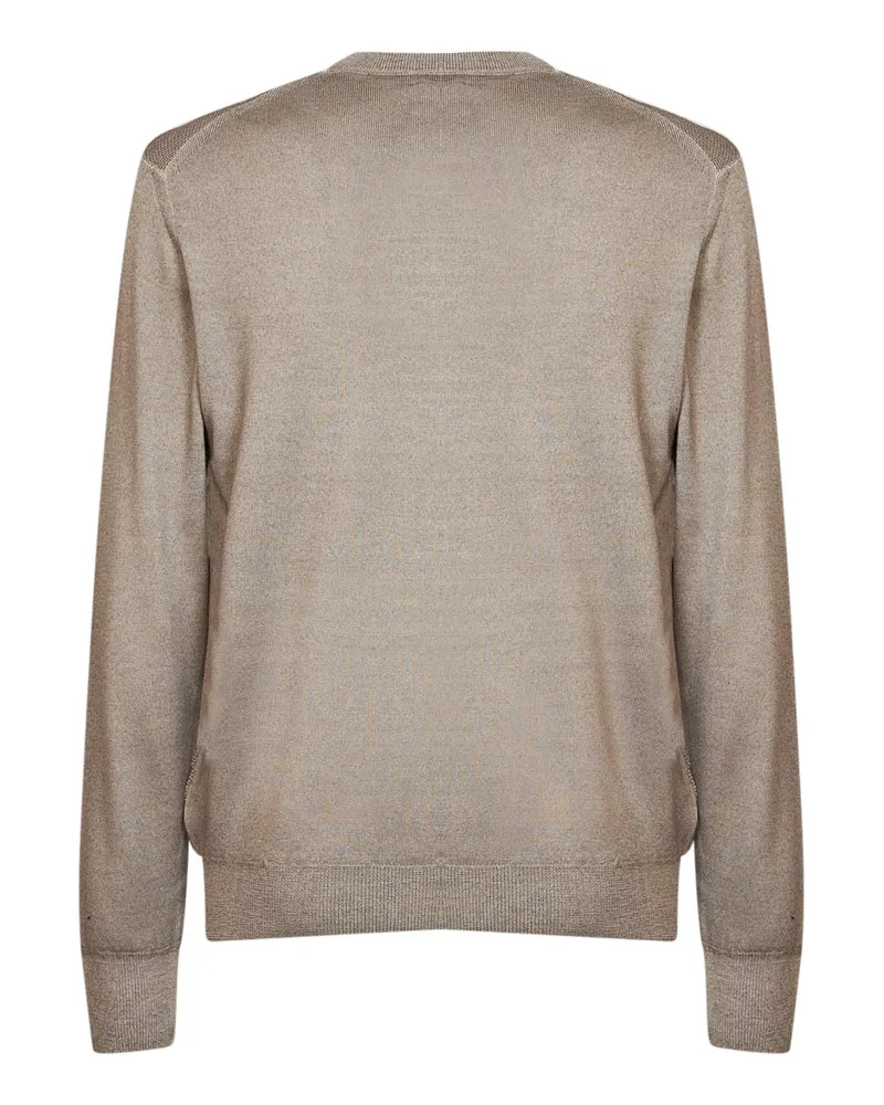 Etro Men's Wool Sweater Two-Tone Mud Beige