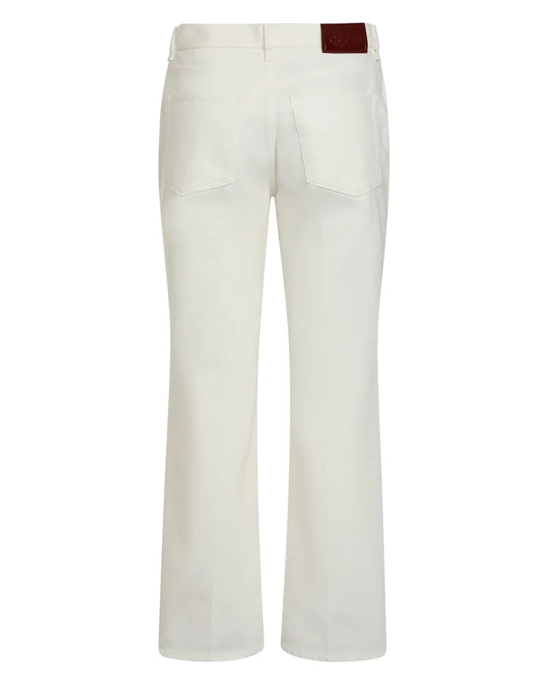 Gucci Women's Flared Trousers White Polyester White
