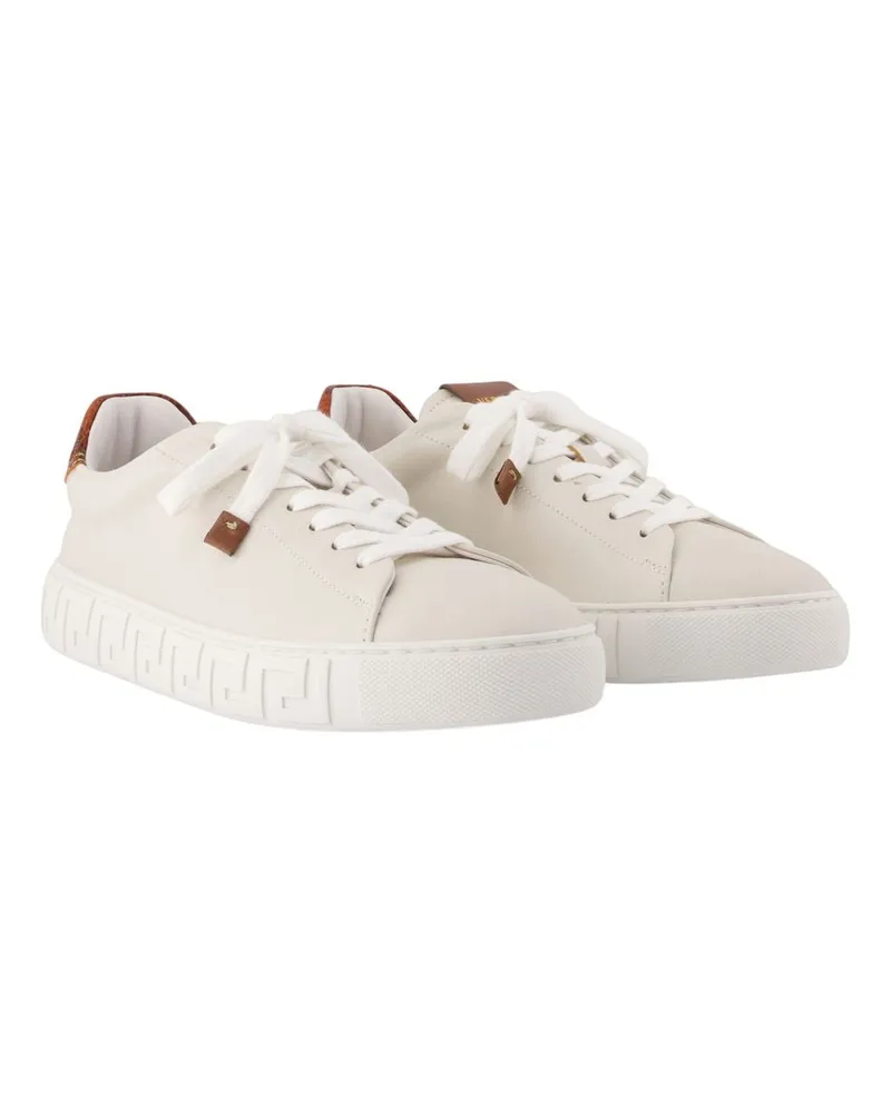Versace Men's Sneakers -  Leather White Lambskin Shoes White