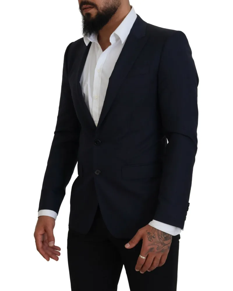 Dolce & Gabbana Wool Slim Fit Blazer — Navy Navy