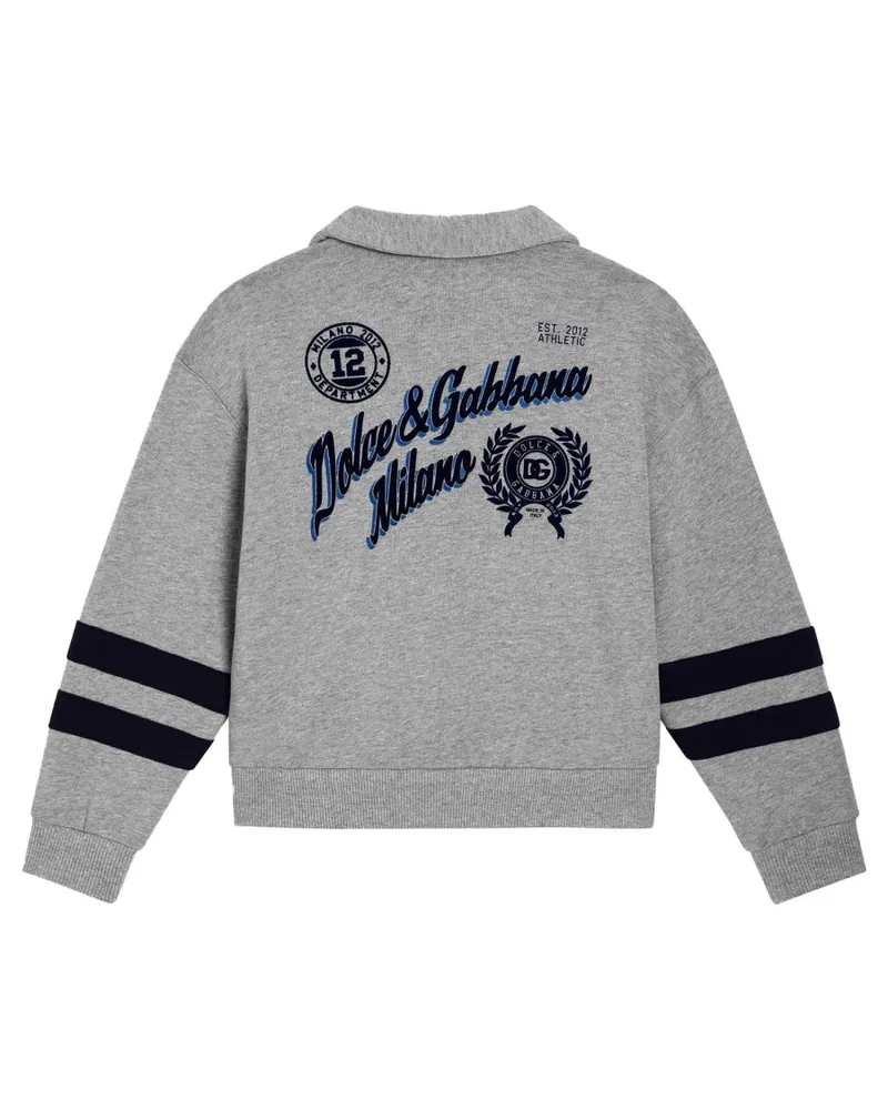 Dolce & Gabbana Pure Cotton Sweatshirt — Gray Gray