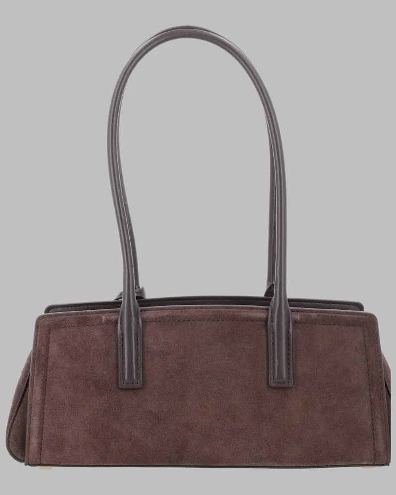 Michael Kors Laila Suede Shoulder Bag — Brown Brown