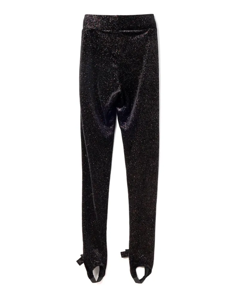 Viktor & Rolf Glittered Velvet Leggings — Black Black