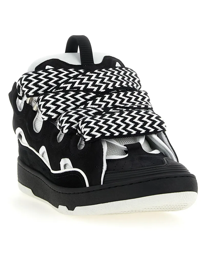Lanvin Men's Bicolor Calfskin Chunky Sneakers Multicolor