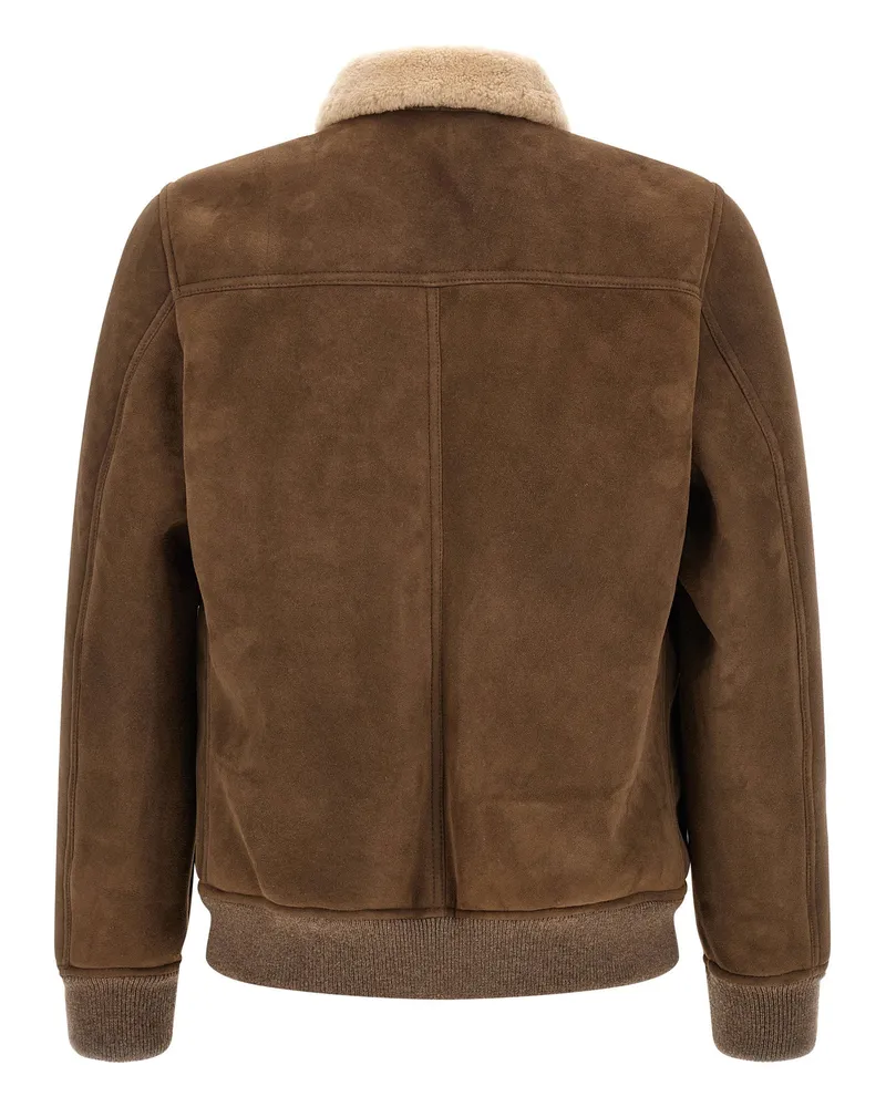 MOORER Fiano Bomber Jacket — Brown Brown