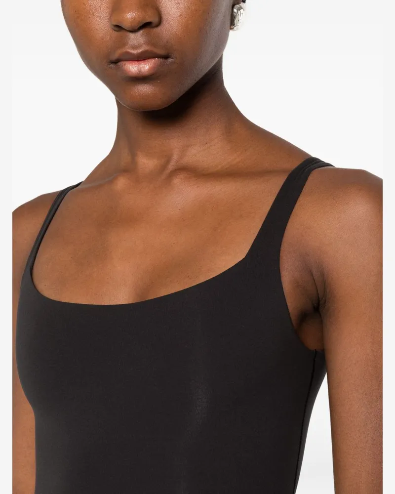 032c Square Neck Bodysuit — Black Black