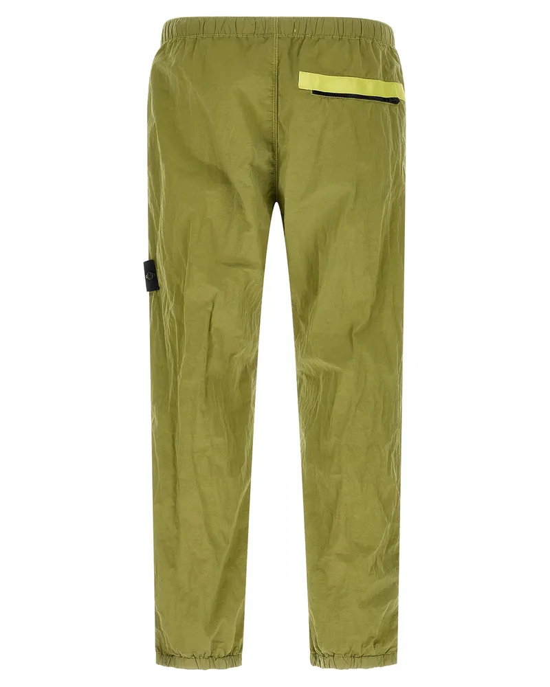 Stone Island Men's Bicolor Polyamide Joggers (workout Pants Green