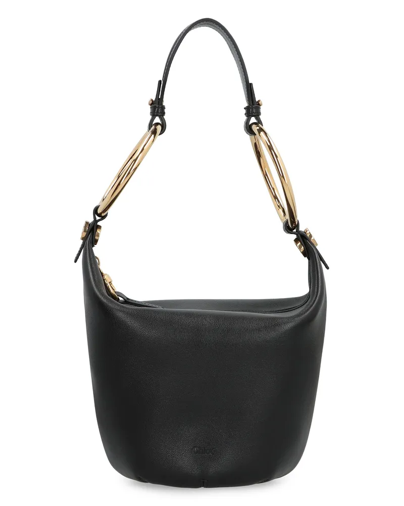 Chloé Women's Small Leather Bracelet Black Cow Hide Handbags Hand Bags Black