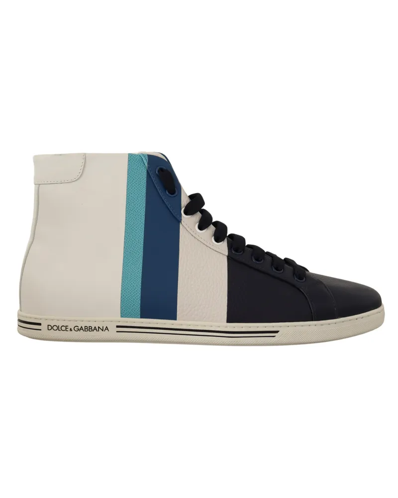 Dolce & Gabbana Men's Multicolor Leather Mid Top Sneakers Shoes Multicolor