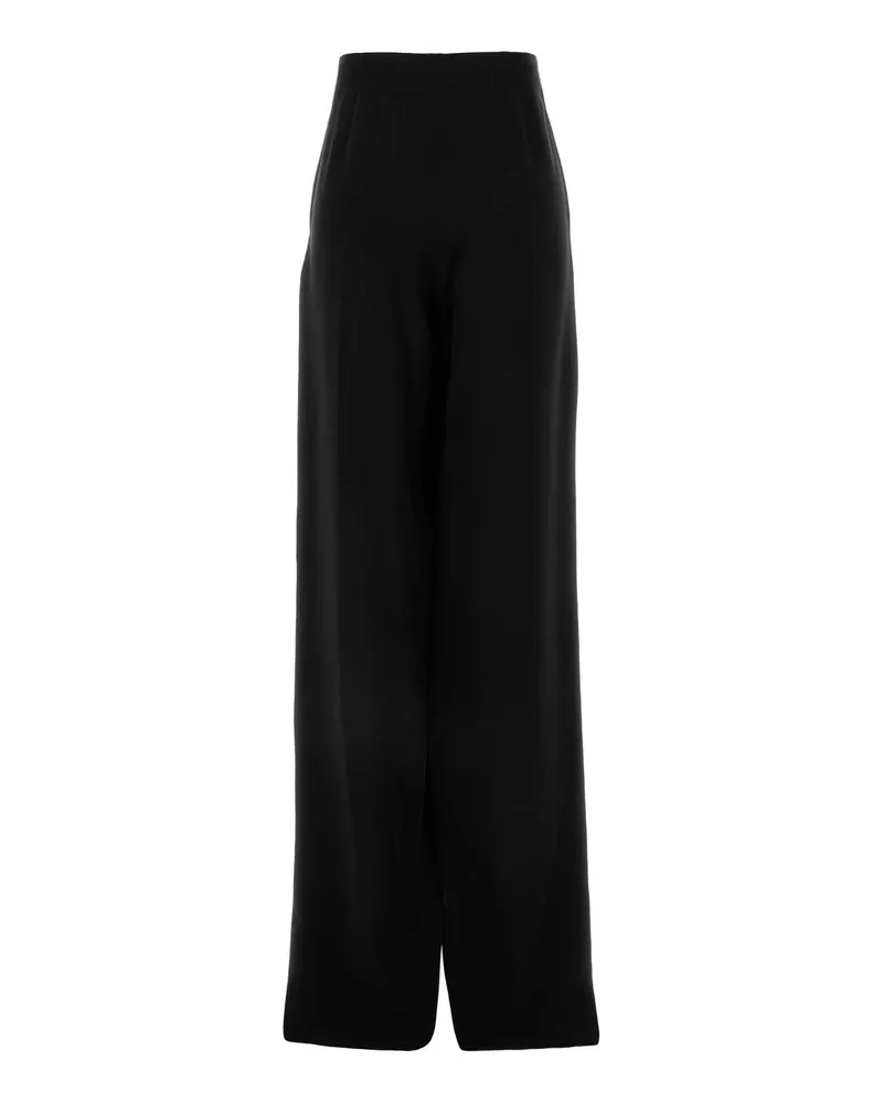 Saint Laurent Women's Black Silk Pant Noir Exterior: Pantaloni Black