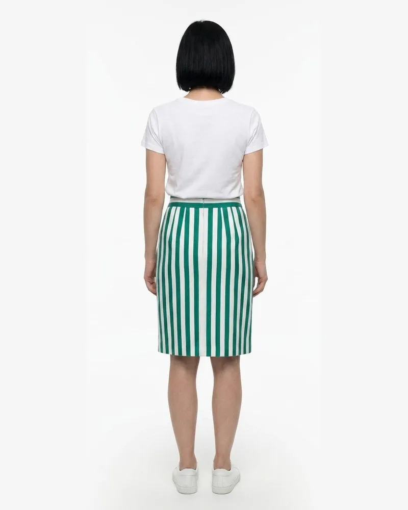 Dolce & Gabbana Women Multicolor Cotton Midi Skirt Green