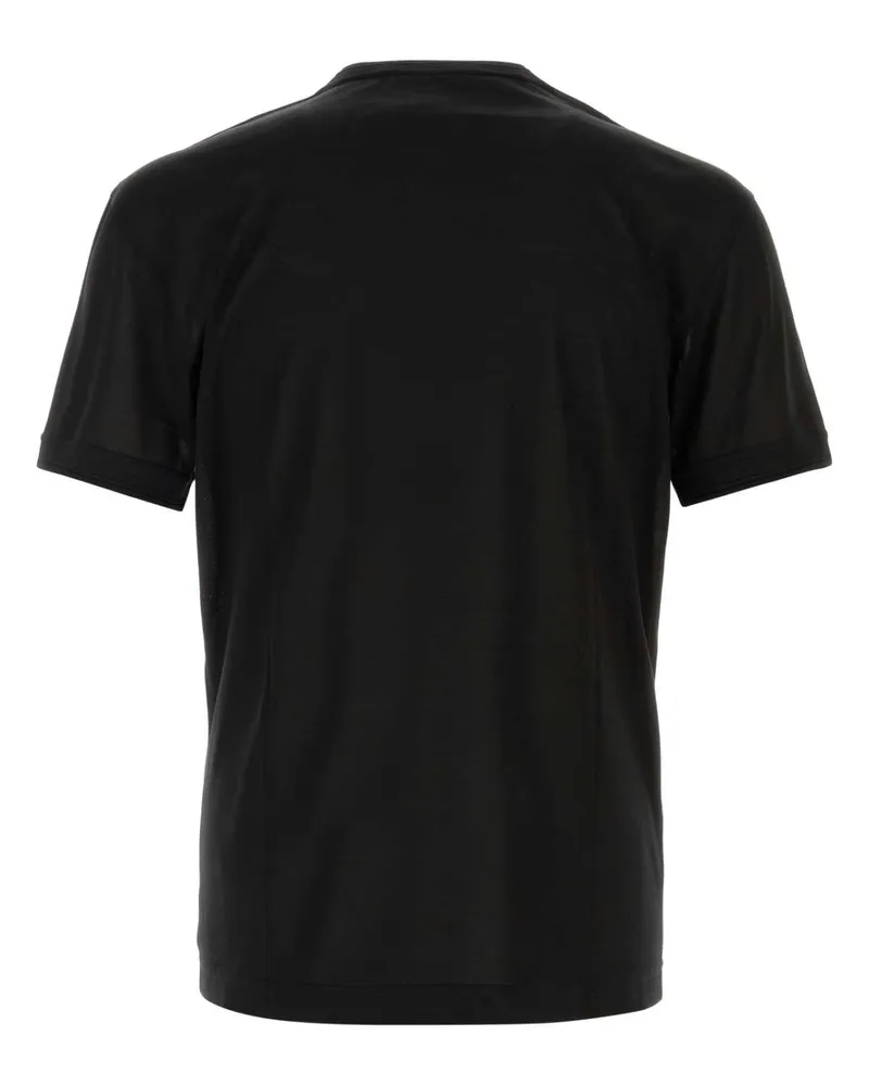 Dolce & Gabbana Men's Black Silk T-Shirt Nero Exterior: Maglieria Sweater Black