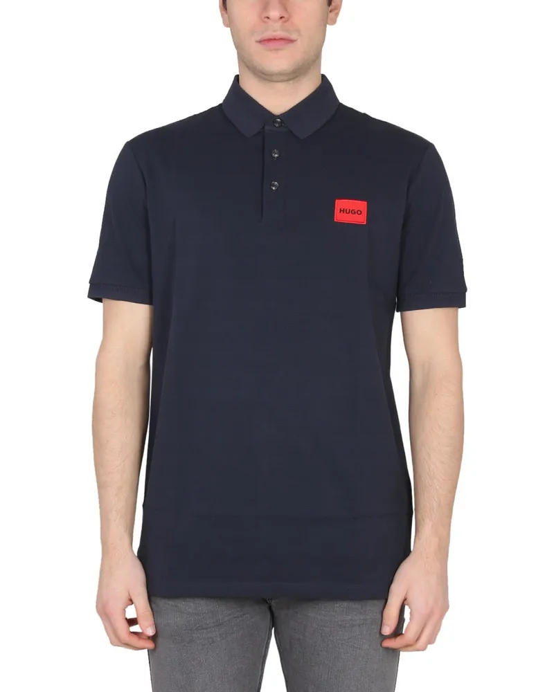HUGO BOSS Patch Logo Polo Shirt — Blue Blue