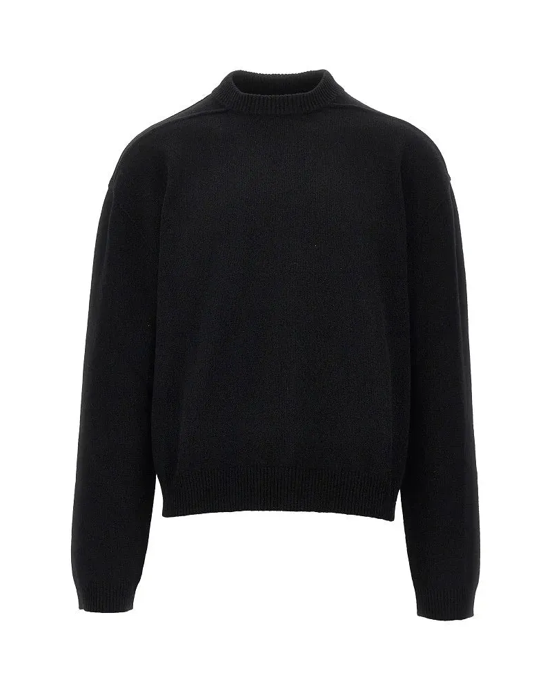 Rick Owens Men's Pull Col Roulé Tommy Lupetto Noir Black Sweater Black