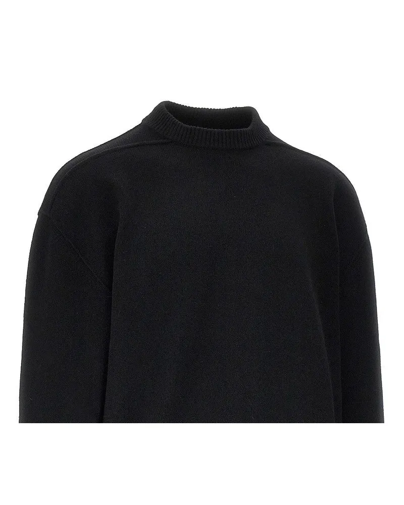 Rick Owens Wool Crew Neck Sweater — Black Black