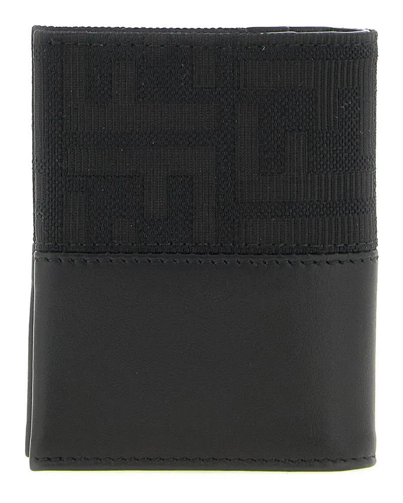 Fendi FF Zucca Jacquard Card Case — Black Black