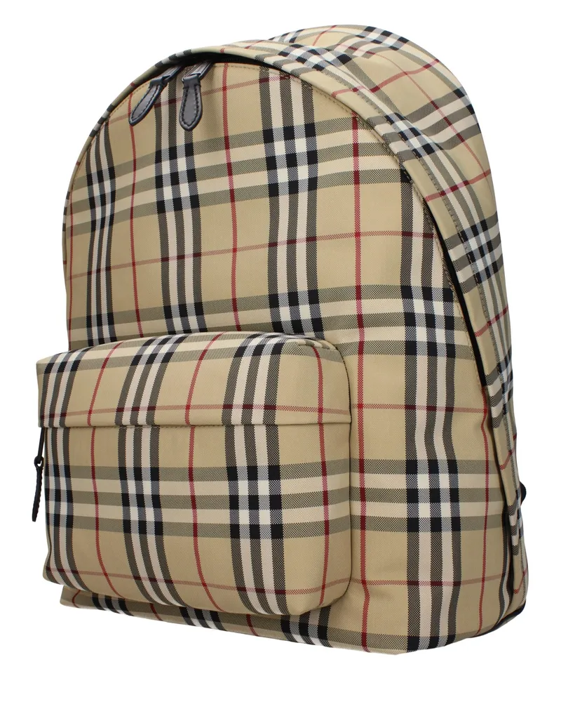 Burberry Men's Beige Fabric Backpack Beige