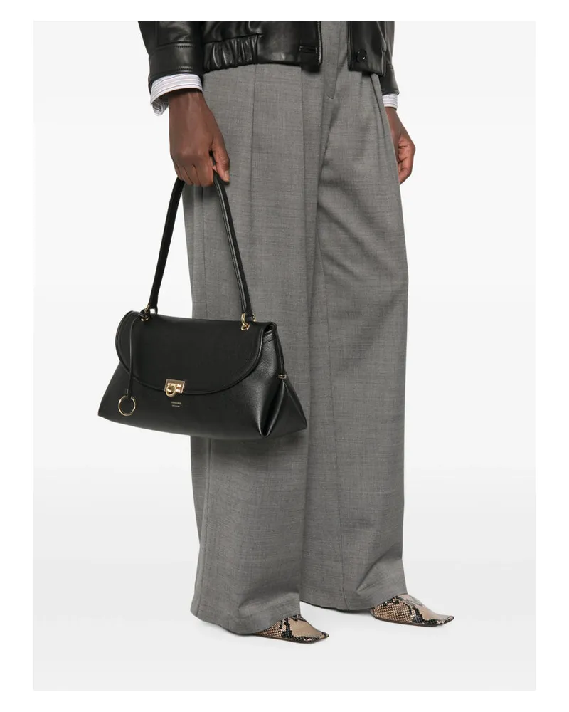 Ferragamo Gancini Tote Bag — Black Black