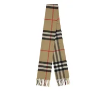 Archive Check Cashmere Scarf — Beige
