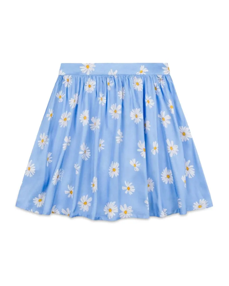 Moschino Fluid Viscose Skirt — Blue Blue