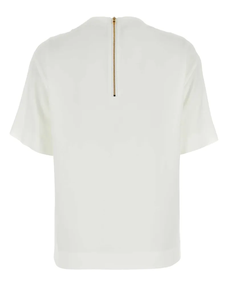 Moschino Women's White Crepe T-Shirt Fantasiabianco Exterior: Acetate Viscose T-shirts And Polos White