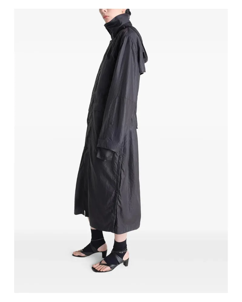 Christophe Lemaire Hooded Raincoat — Black Black
