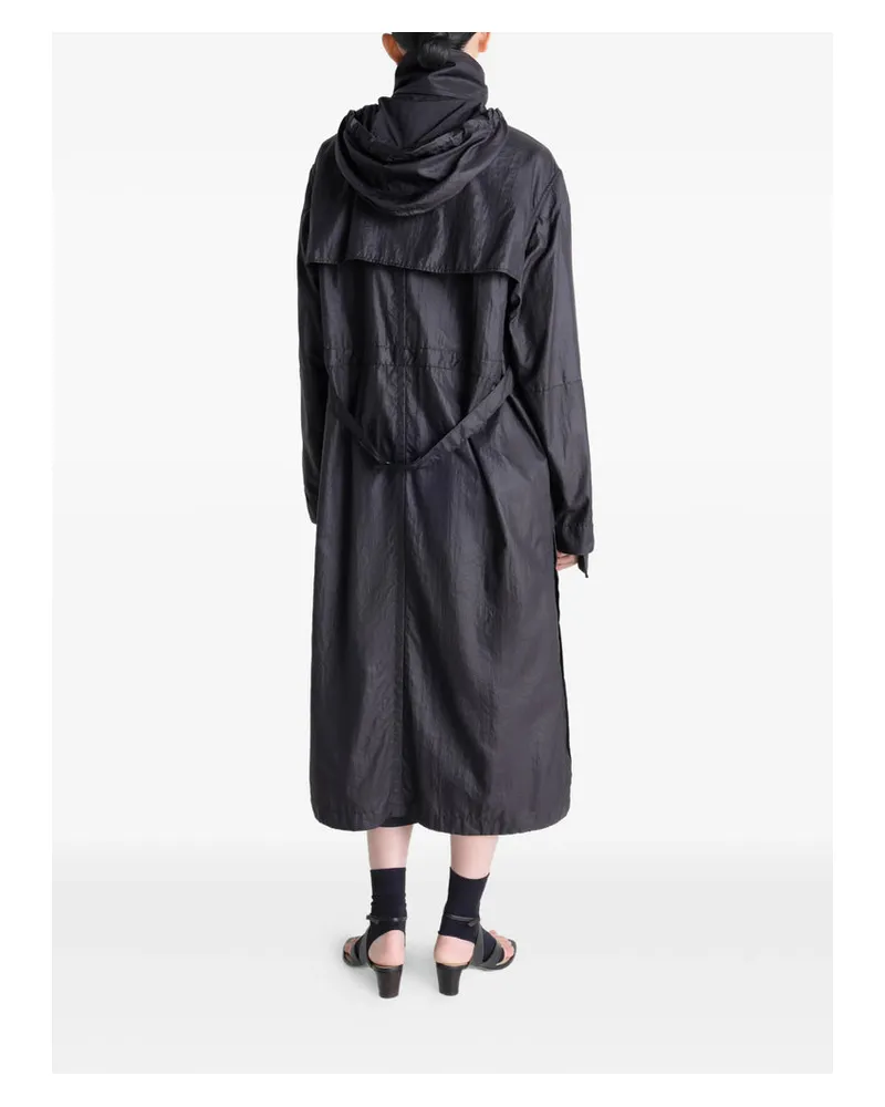 Christophe Lemaire Hooded Raincoat — Black Black