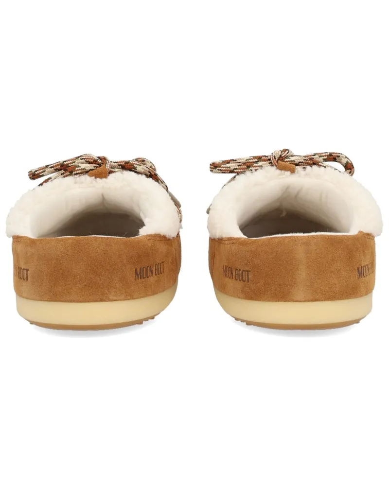 Moon Boot Shearling Lamb Leather Mule — Multicolor Multicolor