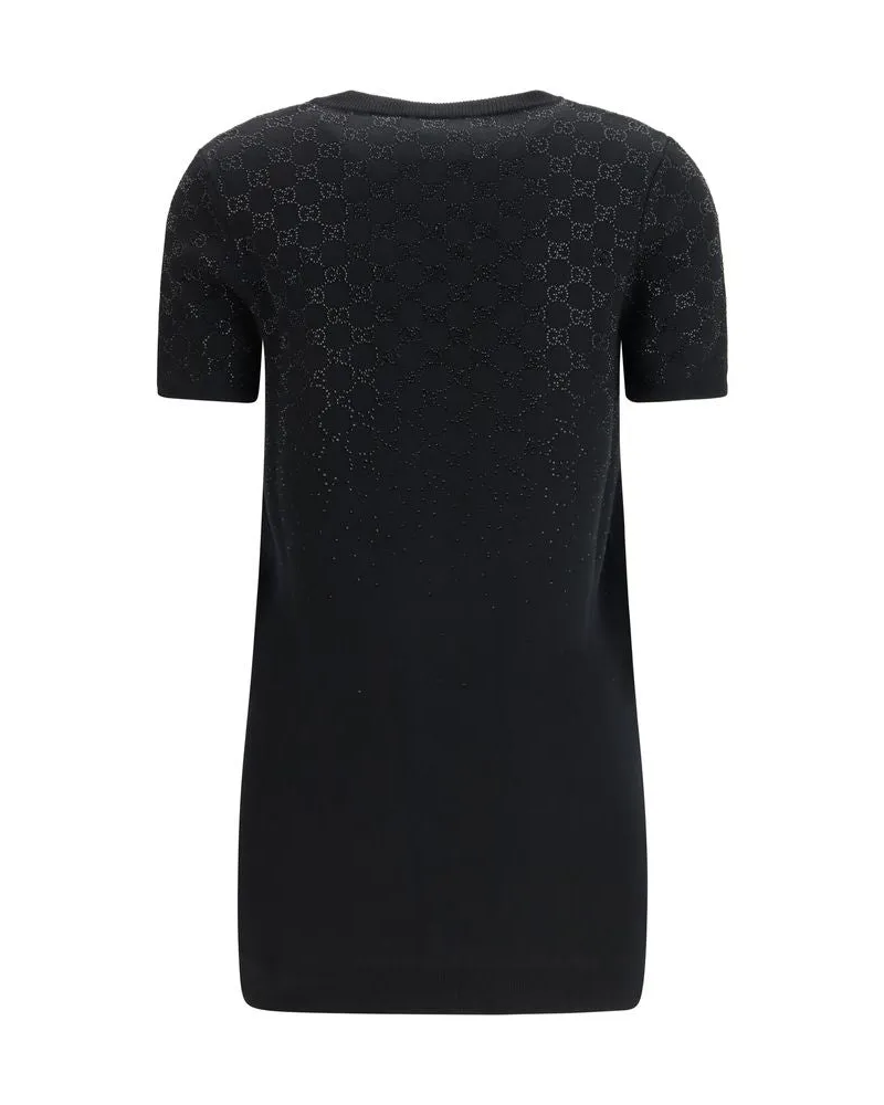 Gucci Women's Black Wool Oves Aries Casual Dress Black