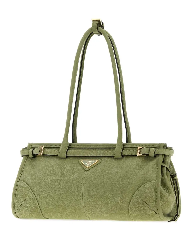 Prada Women's Green Nabuk  Bonnie Shoulder Bag Agave N Borse A Mano Green