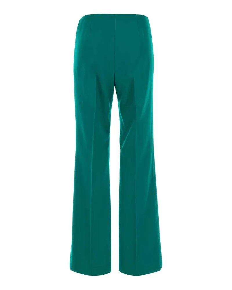 Fendi Women's Turquoise Grain De Poudre Pant Giada-26 Exterior: Virgin Wool Pantaloni Green
