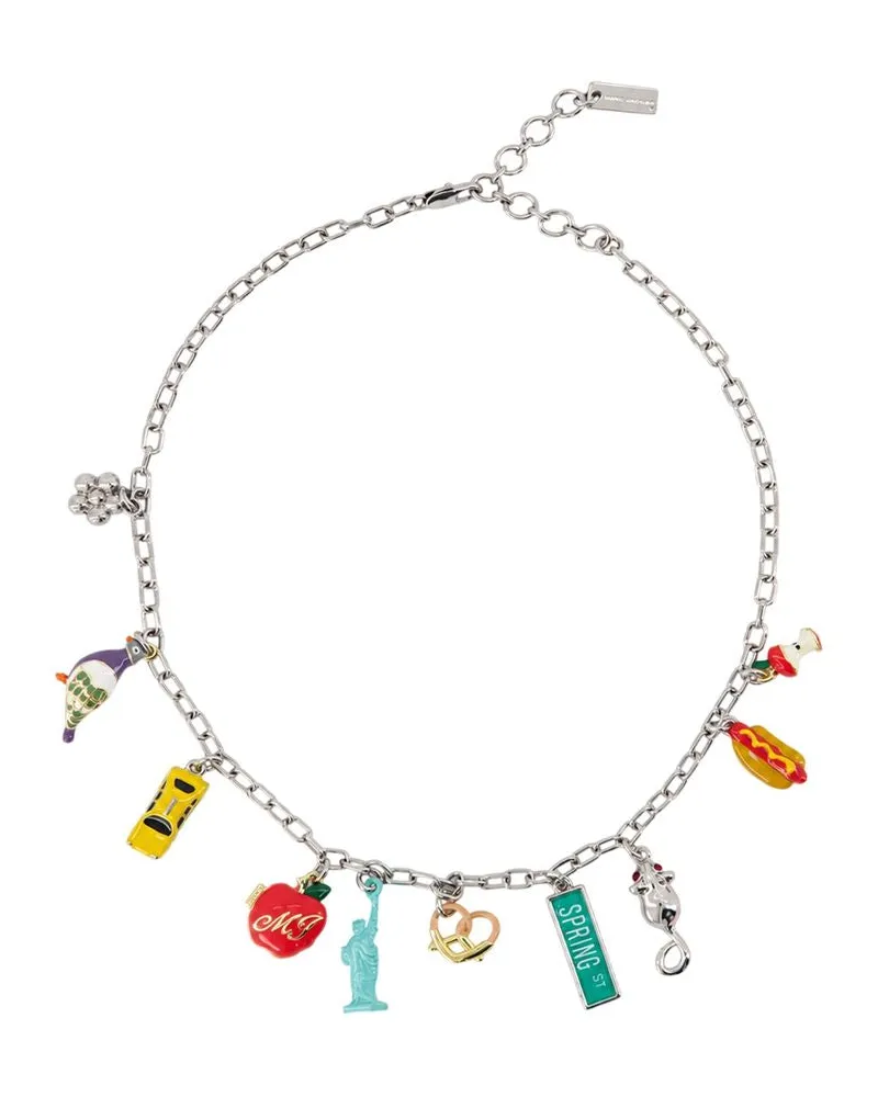 Marc Jacobs Women's New York Charm Necklace -  Metal Silver Jewelry-Watches Necklaces Silver