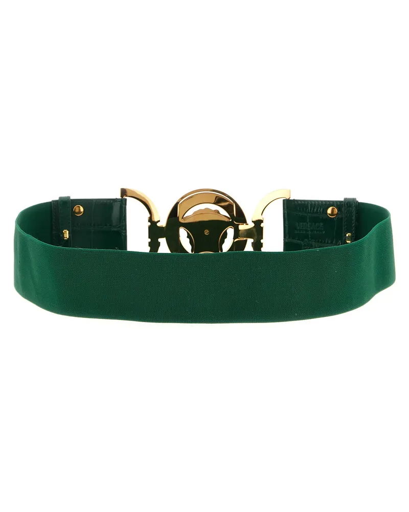 Versace Medusa 95 Elastic Belt Green