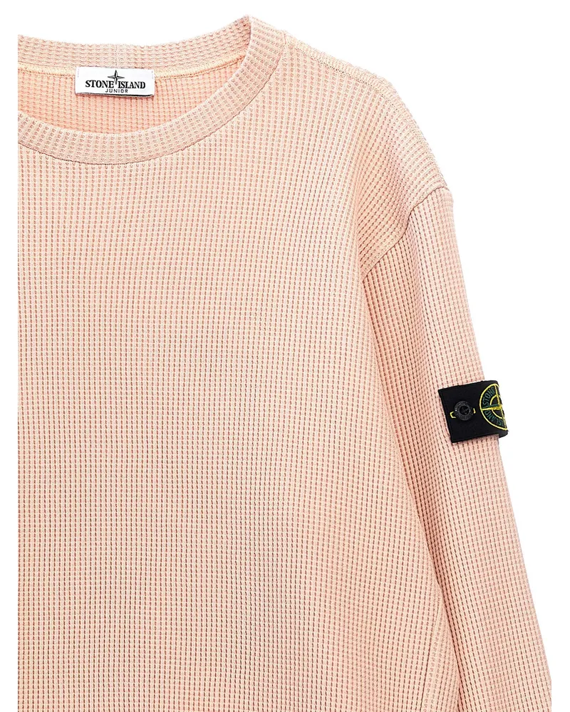 Stone Island Honeycomb Fleece Sweatshirt — Pink Pink