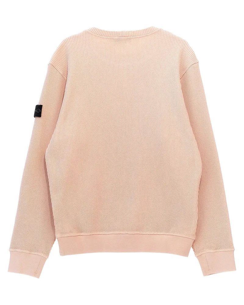 Stone Island Honeycomb Fleece Sweatshirt — Pink Pink