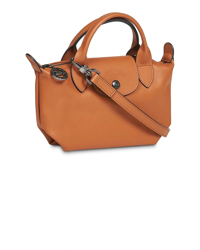 Longchamp Women's Leather Handbag Le Pliage Xtra Brown Calf Handbags Hand Bags Brown