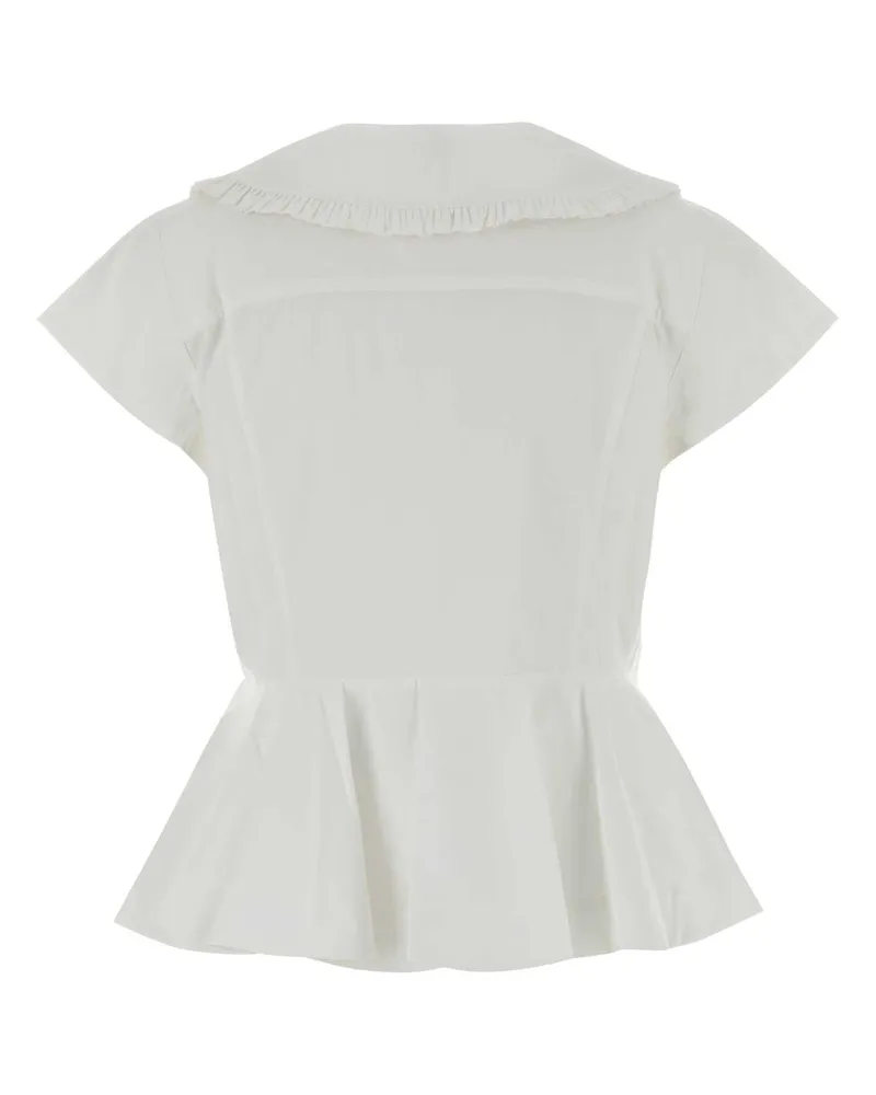 Ganni Women's Cotton Blouse White White