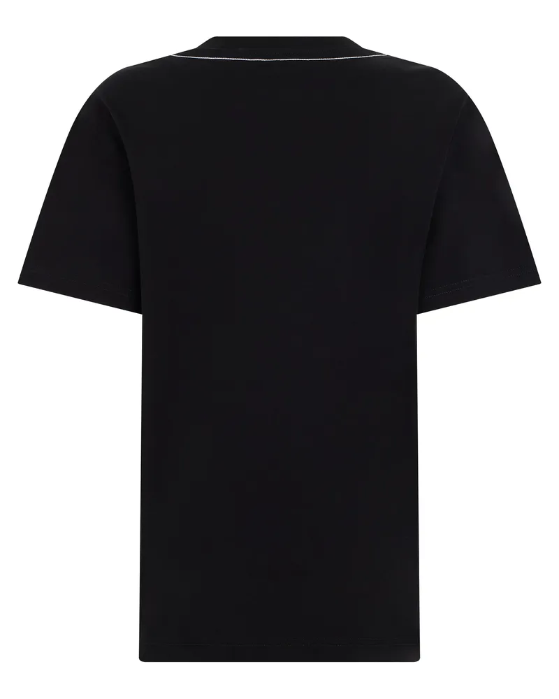 Dolce & Gabbana Men's T-Shirt Short Sleeve Black Cotton T-Shirts And Polos Black