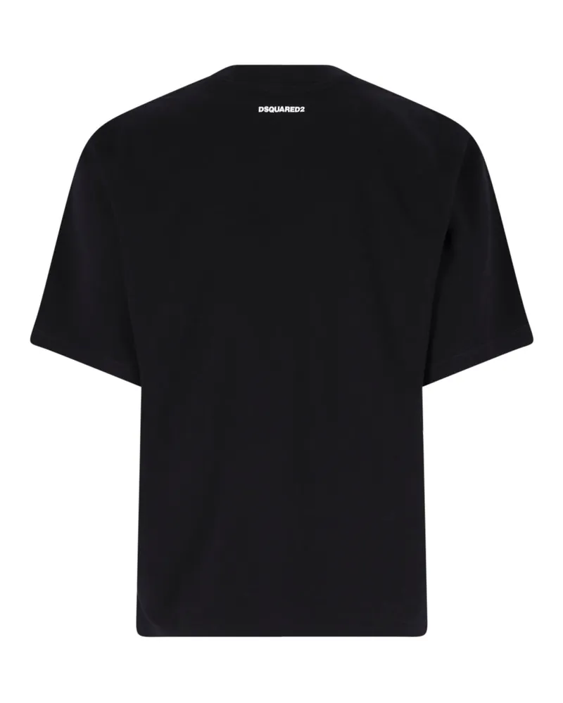 Dsquared2 Men's T-Shirts And Polos Black Cotton Black