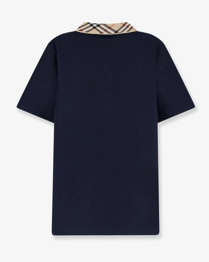 Burberry Men's Polo Shirt Blue Cotton T-shirts And Polos Navy