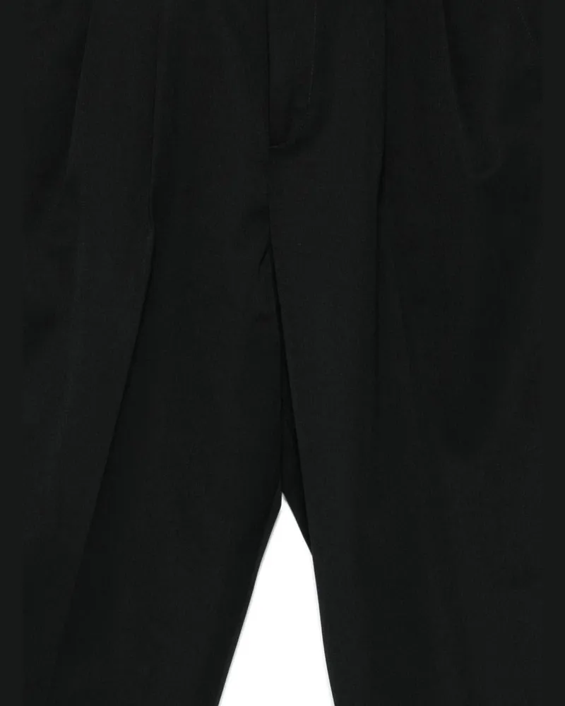 Low Brand Men's Trousers Black Virgin Wool Black