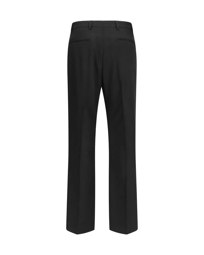 Valentino Garavani Men's Black Wool Oves Aries Dress Pants Black