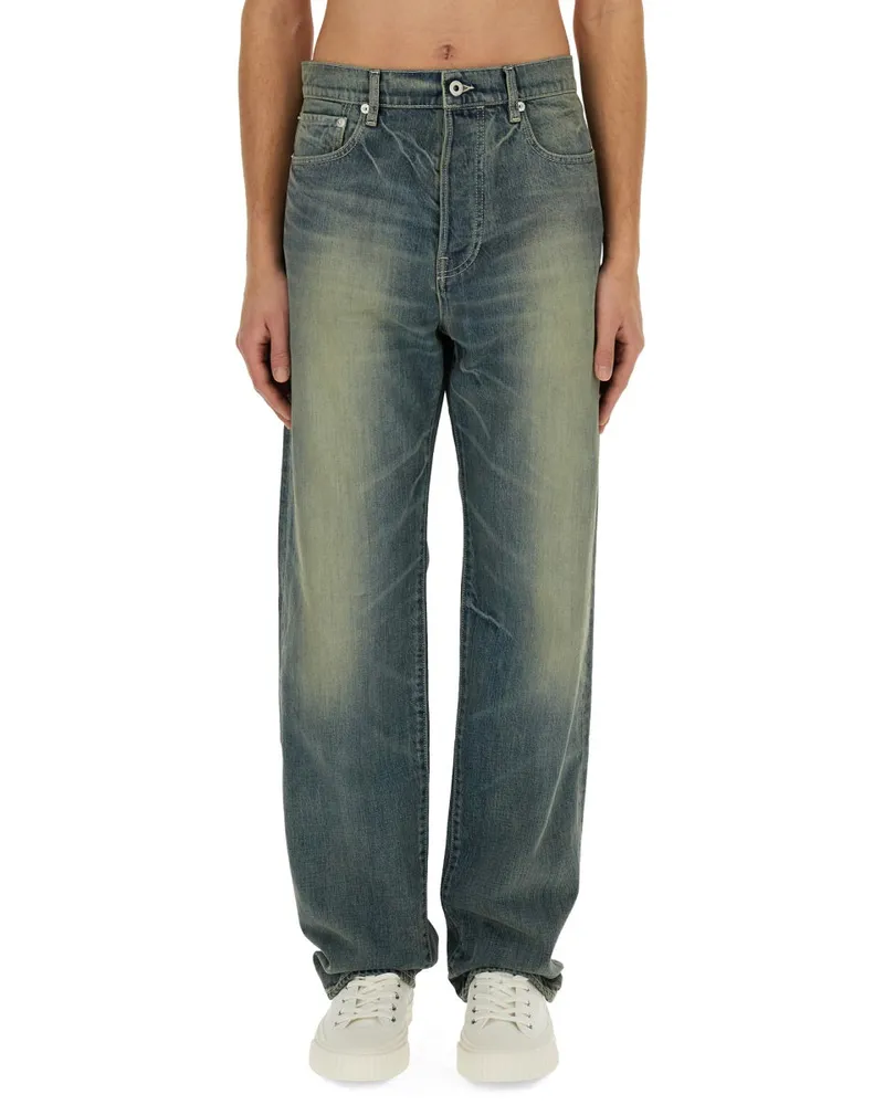 Kenzo Straight-Leg Cotton Jeans — Blue Blue