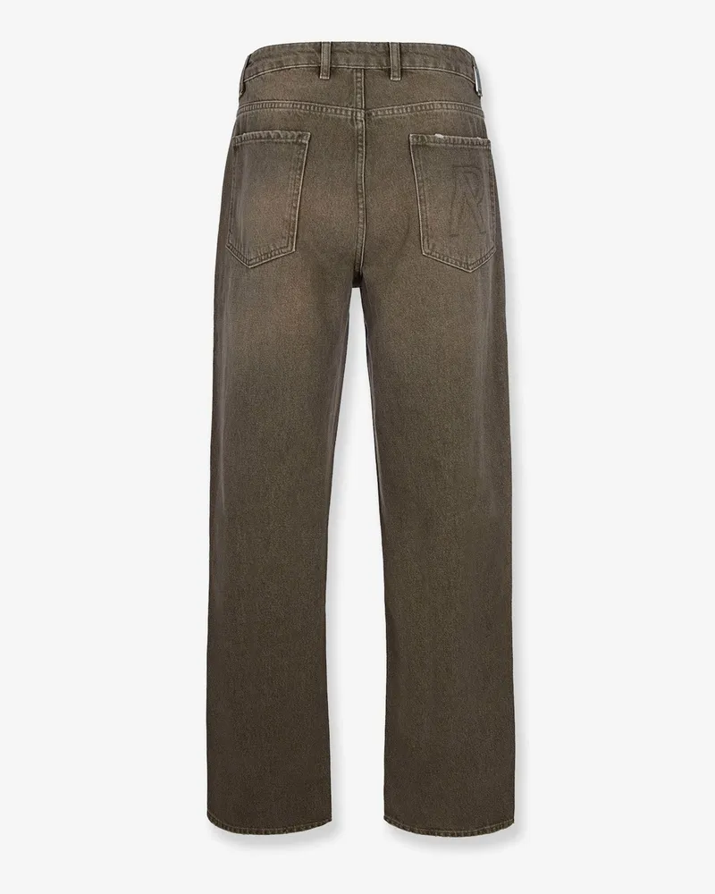 REPRESENT Men's Jeans With Rewashed Effect - Brown Cotton Brown